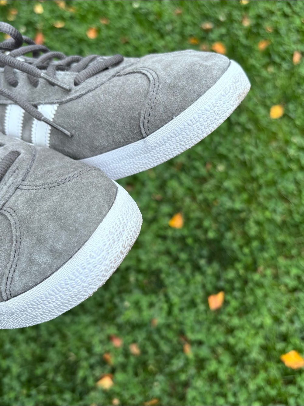 adidas Gazelle Men's Suede Sneakers - Gray & White - Picture 11 of 11